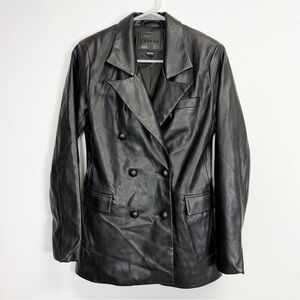 BlankNYC Jacket  Womens XS Black Faux Leather Button Front